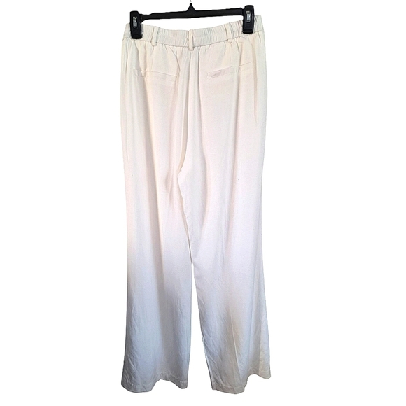 Elegant White Linen Wide-Leg Pants Size Medium NWOT - Picture 3 of 4